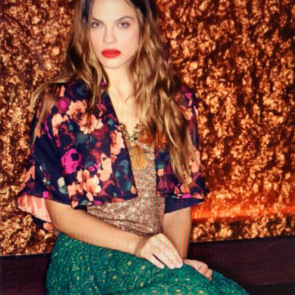 ANTHROPOLOGIE TABITHA FLORAL BOLERO